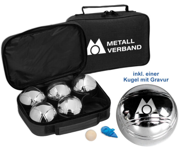 Boulespiel/Bocciakugeln 6er Set - Metallverband | 1 Stück/VE