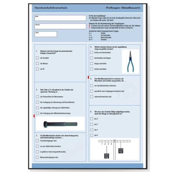 Digitaler Handwerkerführerschein: Metallbauer