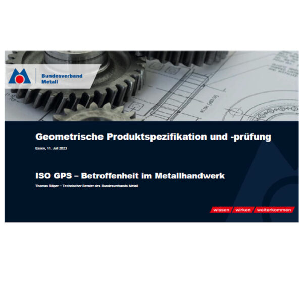 ISO GPS - Betroffenheit im Metallhandwerk