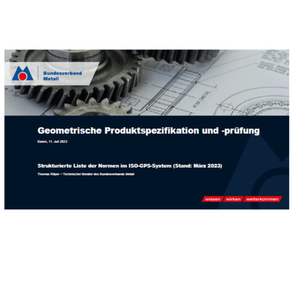 ISO GPS - Strukturierte Liste der Normen [Digital]