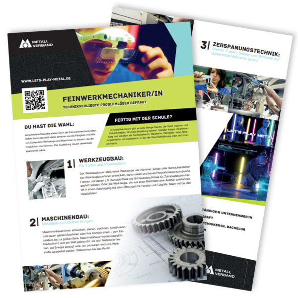 Werbe-Flyer zum Beruf "Feinwerkmechanik" | 50 Stück/VE