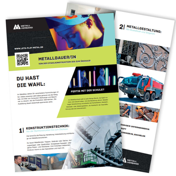 Werbe-Flyer zum Beruf "Metallbauer/in" | 50 Stück/VE