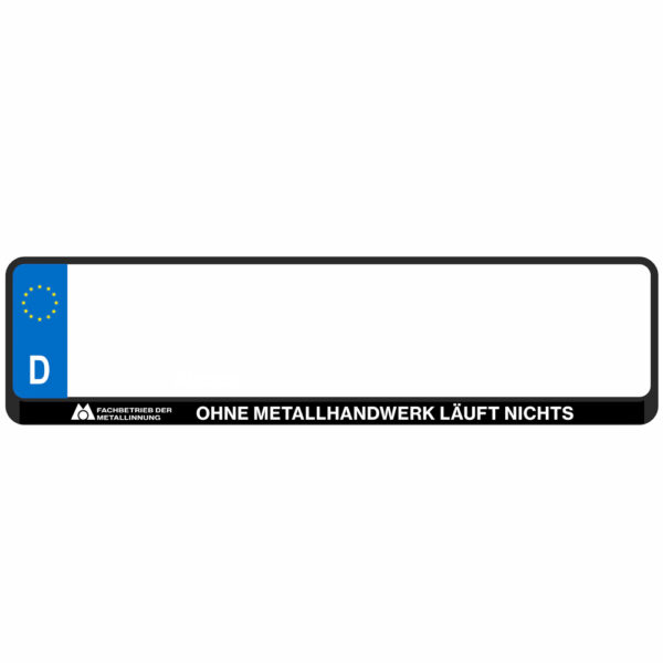 KFZ-Kennzeichenrahmen-Set - Fachbetrieb der Metallinnung | 2 Stück/VE